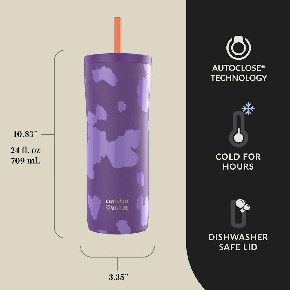 Contigo® x Ally Love Streeterville 2.0 Stainless Steel Tumbler with Straw, 24oz (B74I)