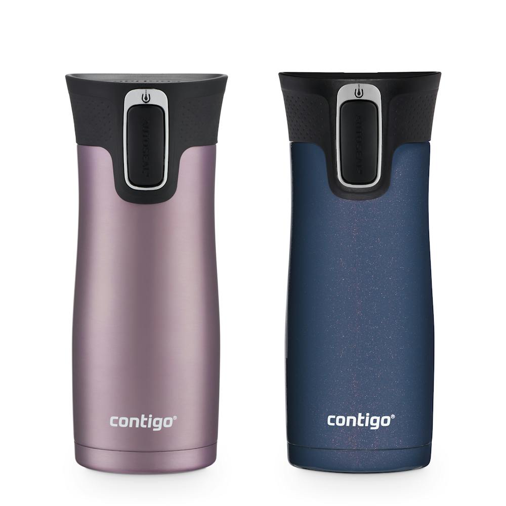 Contigo® West Loop 2.0 Leak-Proof Spill-Proof Insulated Stainless Steel Travel Mug, 16oz., 2 Pack (ECJP)