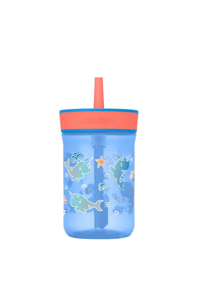 Contigo® Kids’ Leighton Straw Tumbler with Spill-Proof Leak-Proof Lid, 14oz (XKZO)