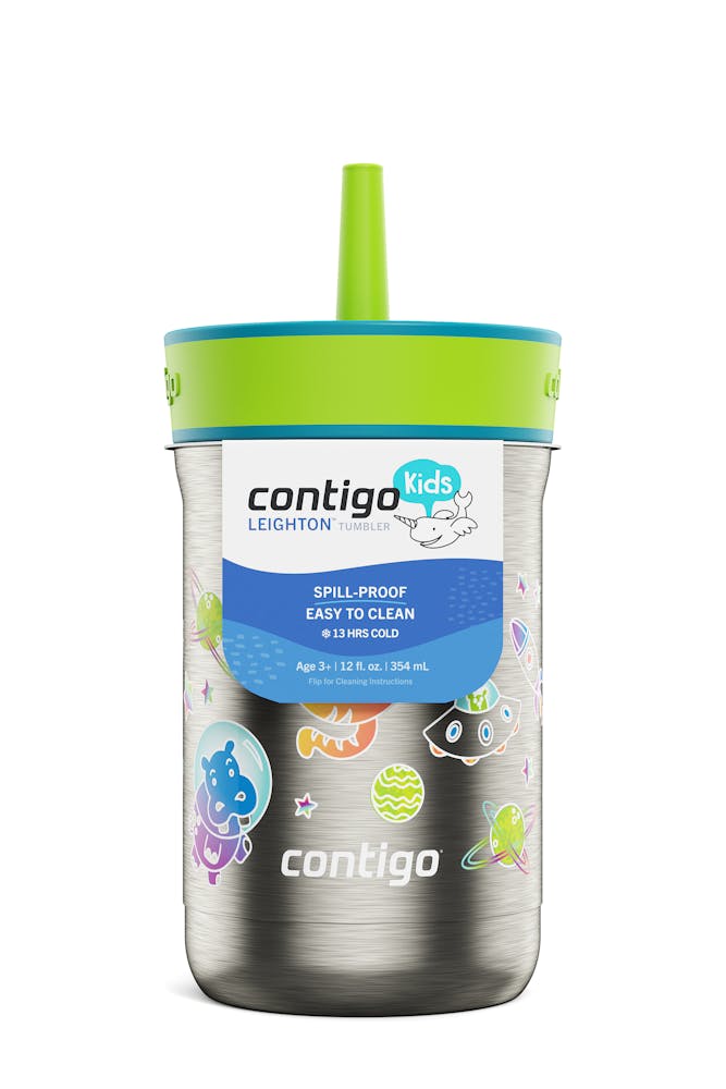 Contigo® Kids Leighton Spill-Proof Stainless Steel Tumbler with Straw, 12oz (JH8R)