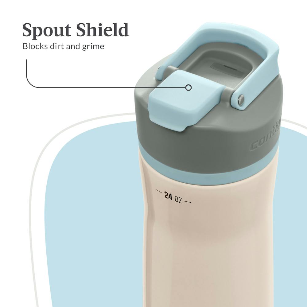 Contigo® Clybourn Chill Freeflow Filtration Stainless Steel Water Bottle with AUTOSEAL® Lid, 24oz (9993)