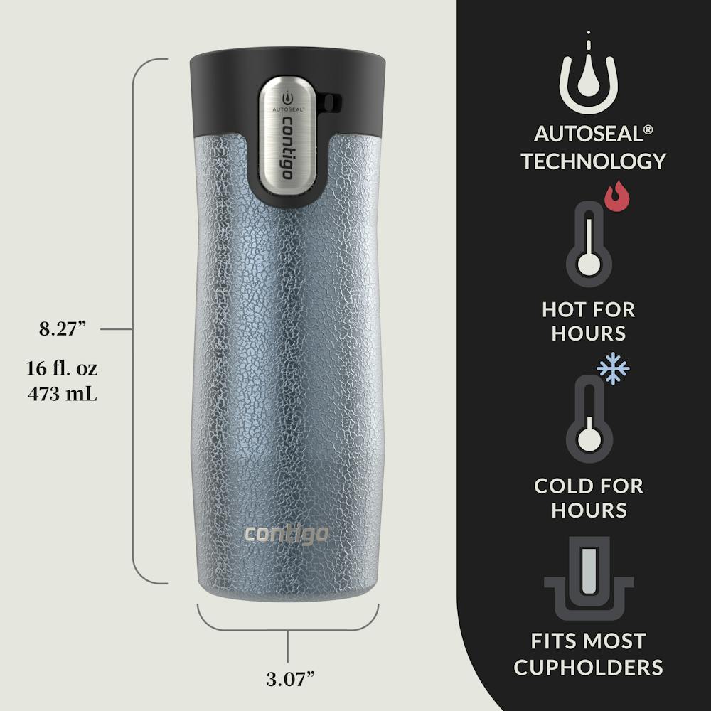 Contigo® AUTOSEAL® West Loop Vacuum-Insulated Stainless Steel Travel Mug with Easy-Clean Lid, 16 oz (5OEF)