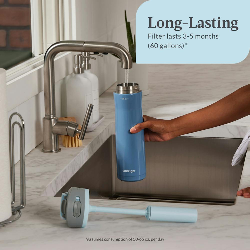 Contigo® Replacement Filter for Wells Water Bottle with Filtration Straw, 1-Pack (XVQP)