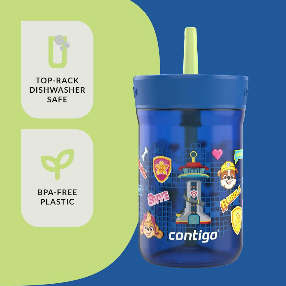 Contigo® Kids’ Leighton Straw Tumbler with Spill-Proof Leak-Proof Lid, 14oz (XKZO)