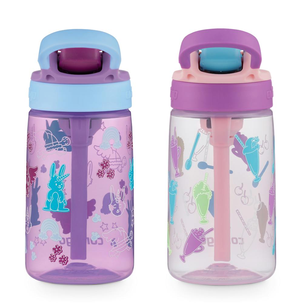 Contigo® Kids Water Bottle with Redesigned AUTOSPOUT® Straw, 14 oz, 2 pack (IAP8)