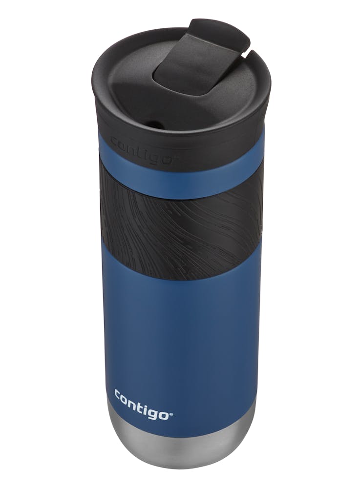 Contigo® SNAPSEAL™ Insulated Stainless Steel Travel Mug with Grip, 20oz., Blue Corn Transparent Satin & Midnight Berry (H25W)