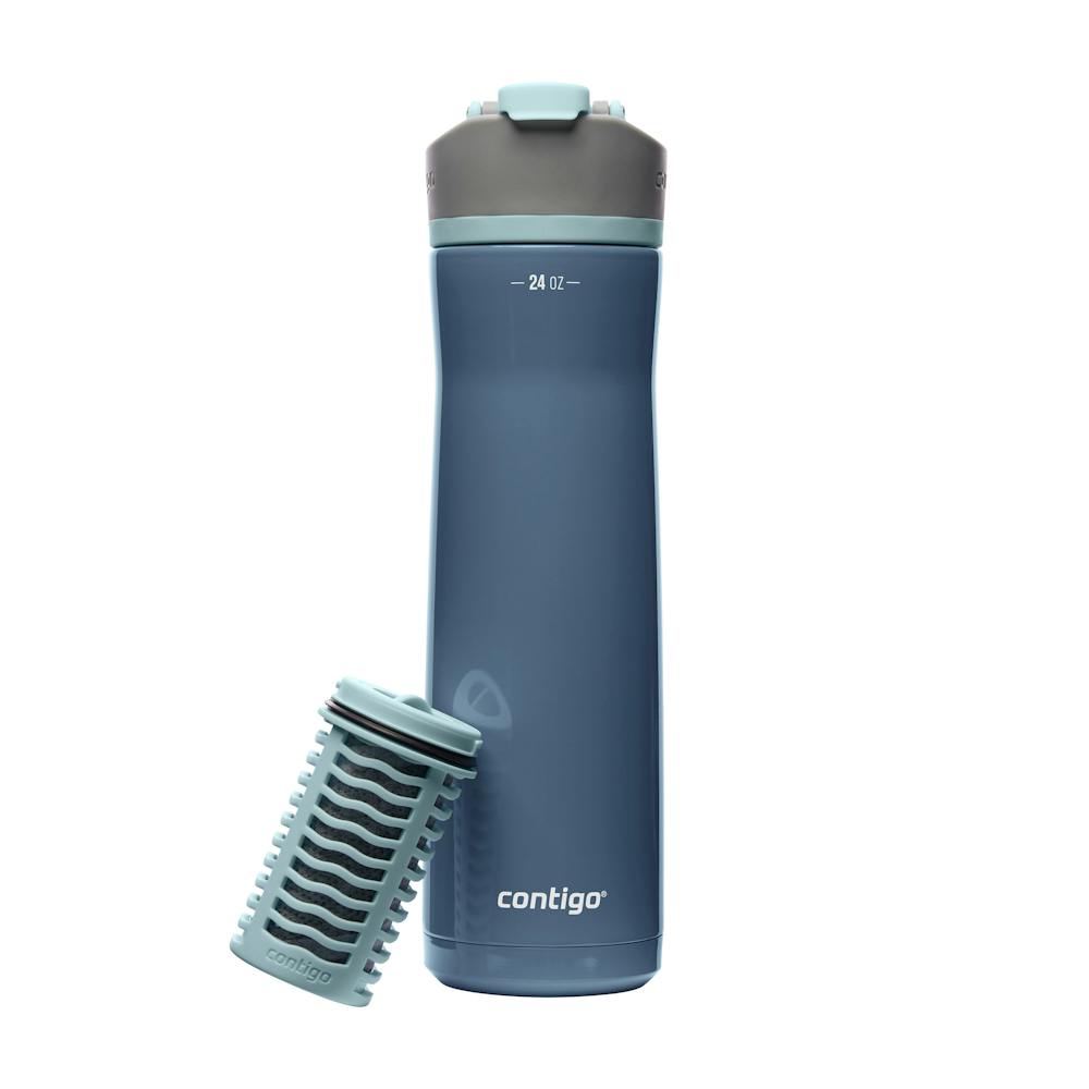 Contigo® Clybourn Chill Freeflow Filtration Stainless Steel Water Bottle with AUTOSEAL® Lid, 24oz (9993)