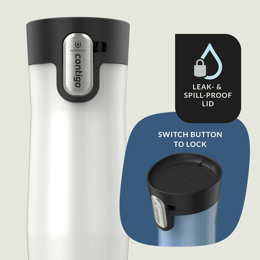 Contigo® AUTOSEAL® West Loop Vacuum-Insulated Stainless Steel Travel Mug with Easy-Clean Lid, 16 oz, 2-Pack (KFNO)