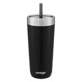 Luxe Stainless Steel Travel Tumbler with Spill-Proof Lid and Straw, 18oz (HKEQ)