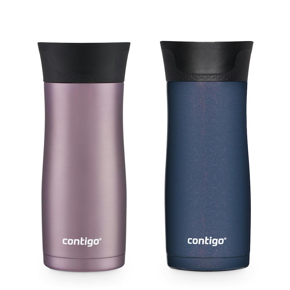 Contigo® West Loop 2.0 Leak-Proof Spill-Proof Insulated Stainless Steel Travel Mug, 16oz., 2 Pack (ECJP)