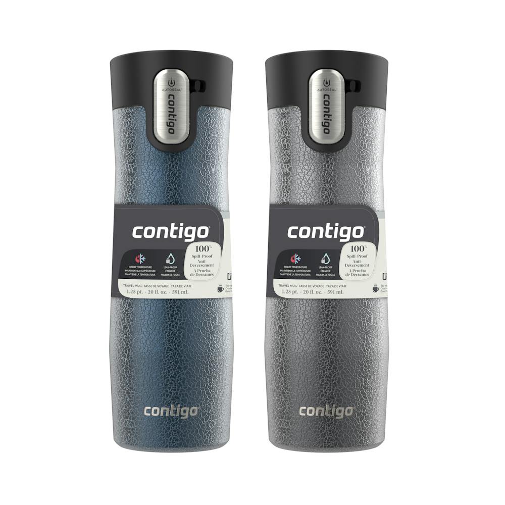 Contigo® AUTOSEAL® West Loop Vacuum-Insulated Stainless Steel Travel Mug with Easy-Clean Lid, 20 oz, 2-Pack (XXF1)