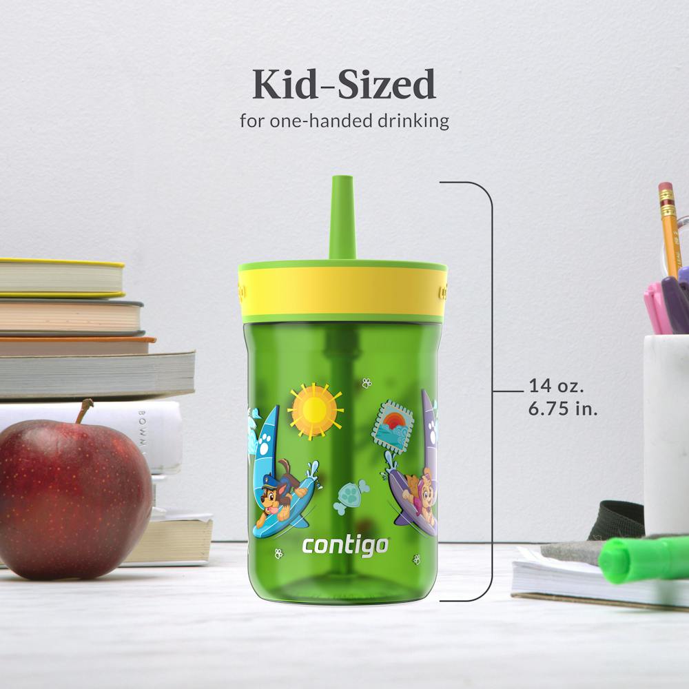 Contigo® Kids’ Leighton Straw Tumbler with Spill-Proof Leak-Proof Lid, 14oz (XKZO)