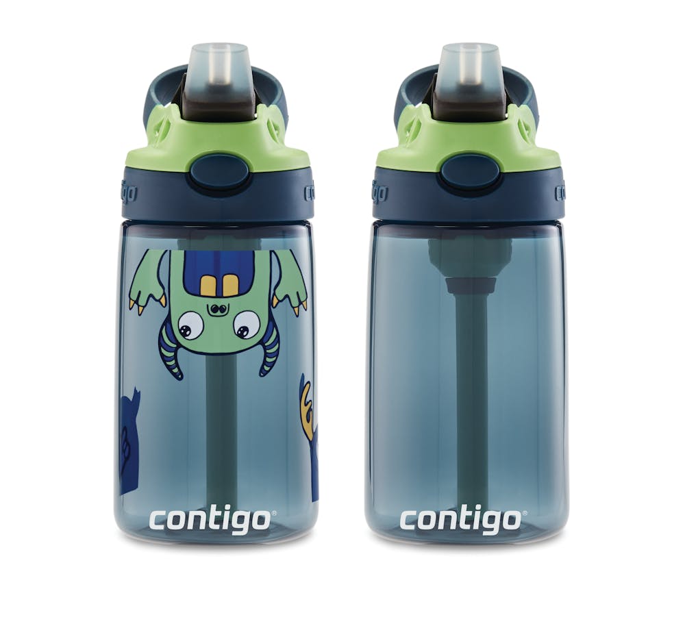 Contigo® Kids Straw Water Bottle with AUTOSPOUT® Lid, 14oz., 2 Pack (LXRW)