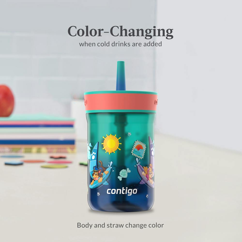 Contigo® Kids’ Leighton Straw Tumbler with Spill-Proof Leak-Proof Lid, 14oz (XKZO)