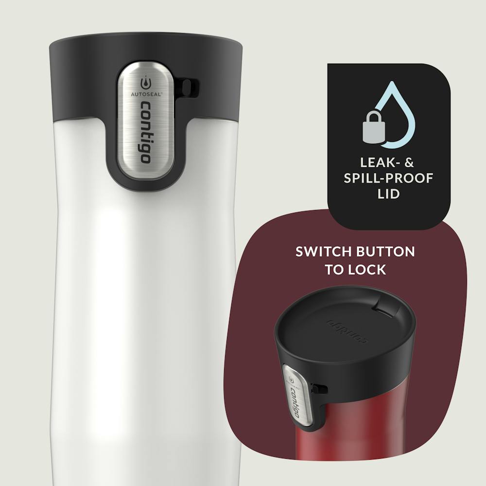Contigo® AUTOSEAL® West Loop Vacuum-Insulated Stainless Steel Travel Mug with Easy-Clean Lid, 16 oz, 2-Pack (K5UF)