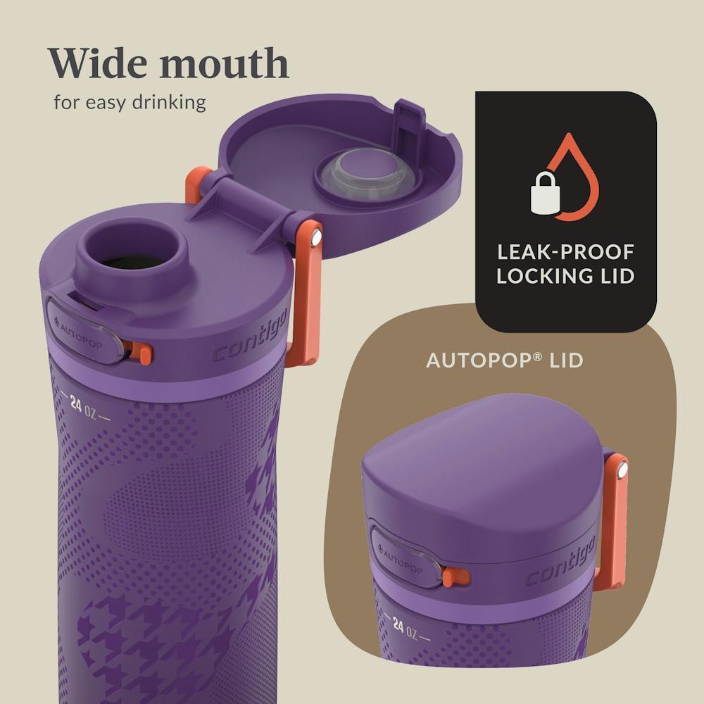 Contigo® x Ally Love Jackson Chill 2.0 Stainless Steel Water Bottle with AUTOPOP® Lid, 24oz (UT2R)