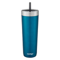 Luxe Stainless Steel Travel Tumbler with Spill-Proof Lid and Straw, 24oz (K2GE)
