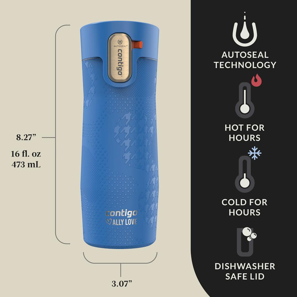 Contigo® x Ally Love West Loop 3.0 Stainless Steel Travel Mug with AUTOSEAL® Easy-Clean Lid, 16oz (AV3B)