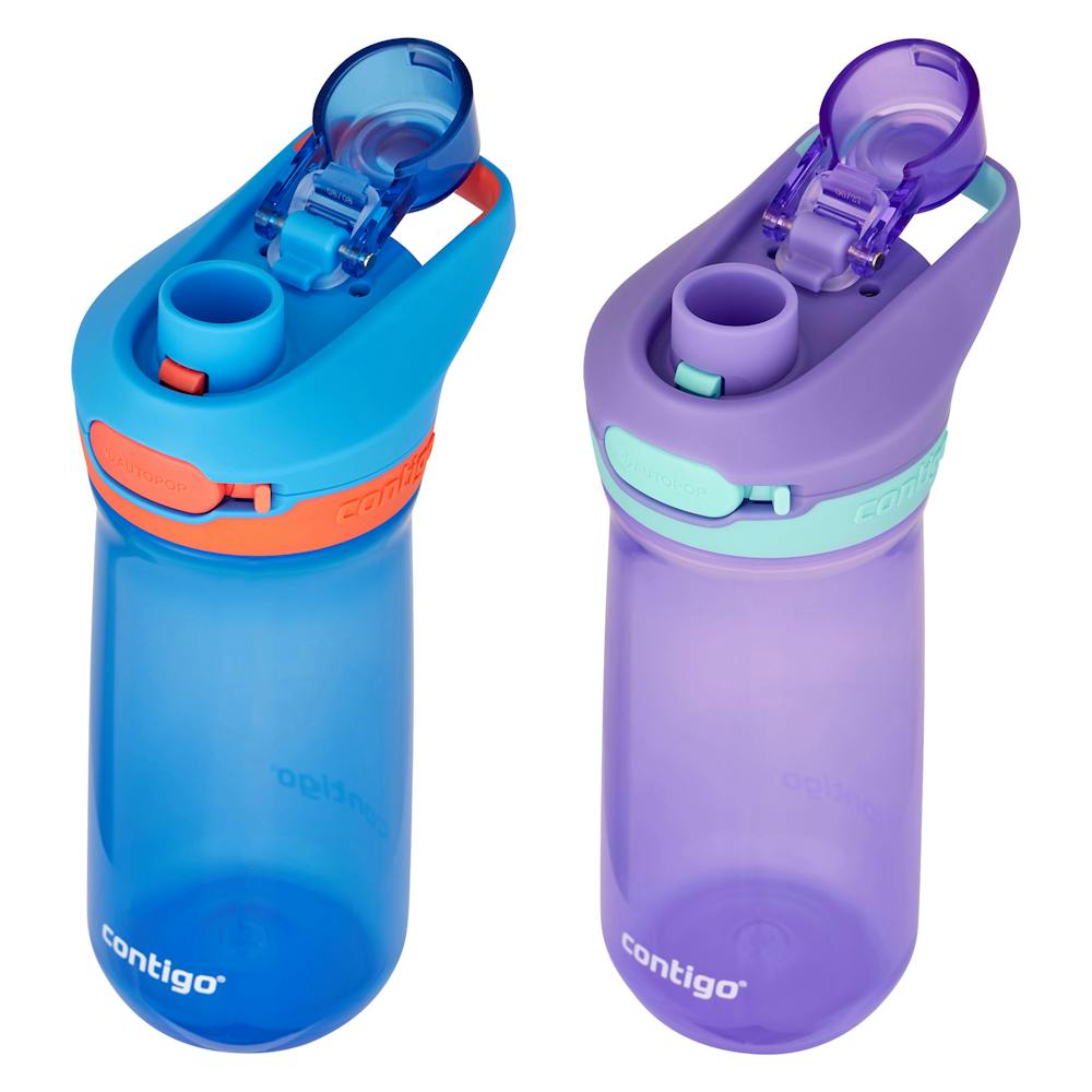 Contigo® Kids’ Jessie Water Bottle with Pop-Open Leak-Proof Chug Lid, 14oz (CVEA)