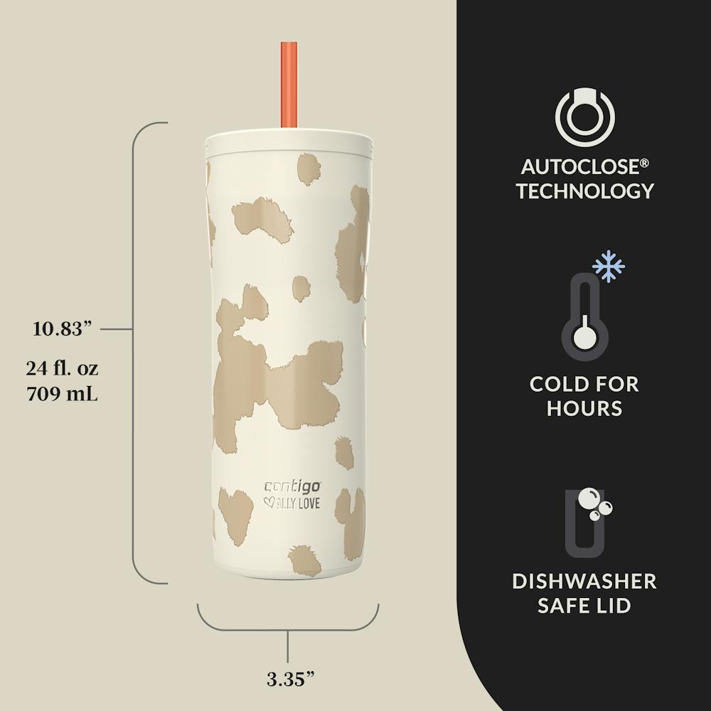 Contigo® x Ally Love Streeterville 2.0 Stainless Steel Tumbler with Straw, 24oz (B74I)