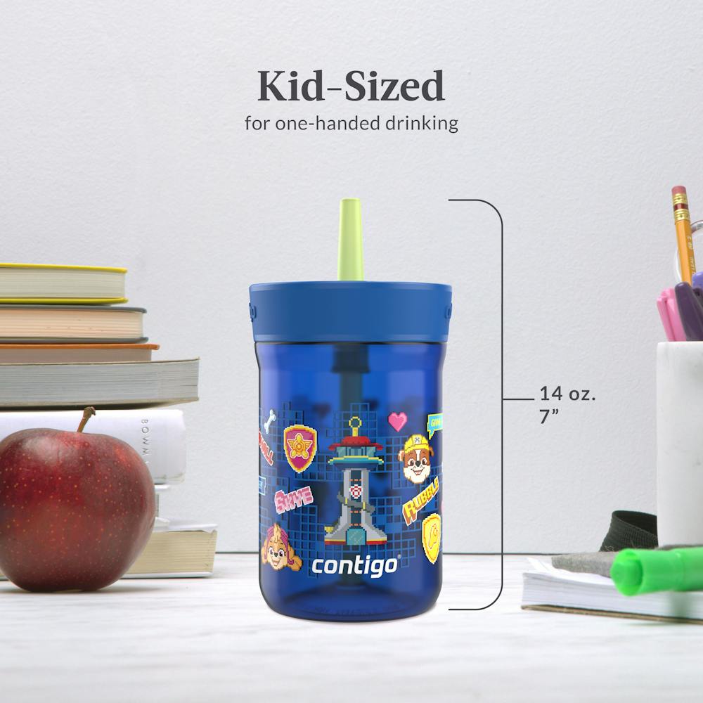 Contigo® Kids’ Leighton Straw Tumbler with Spill-Proof Leak-Proof Lid, 14oz (XKZO)