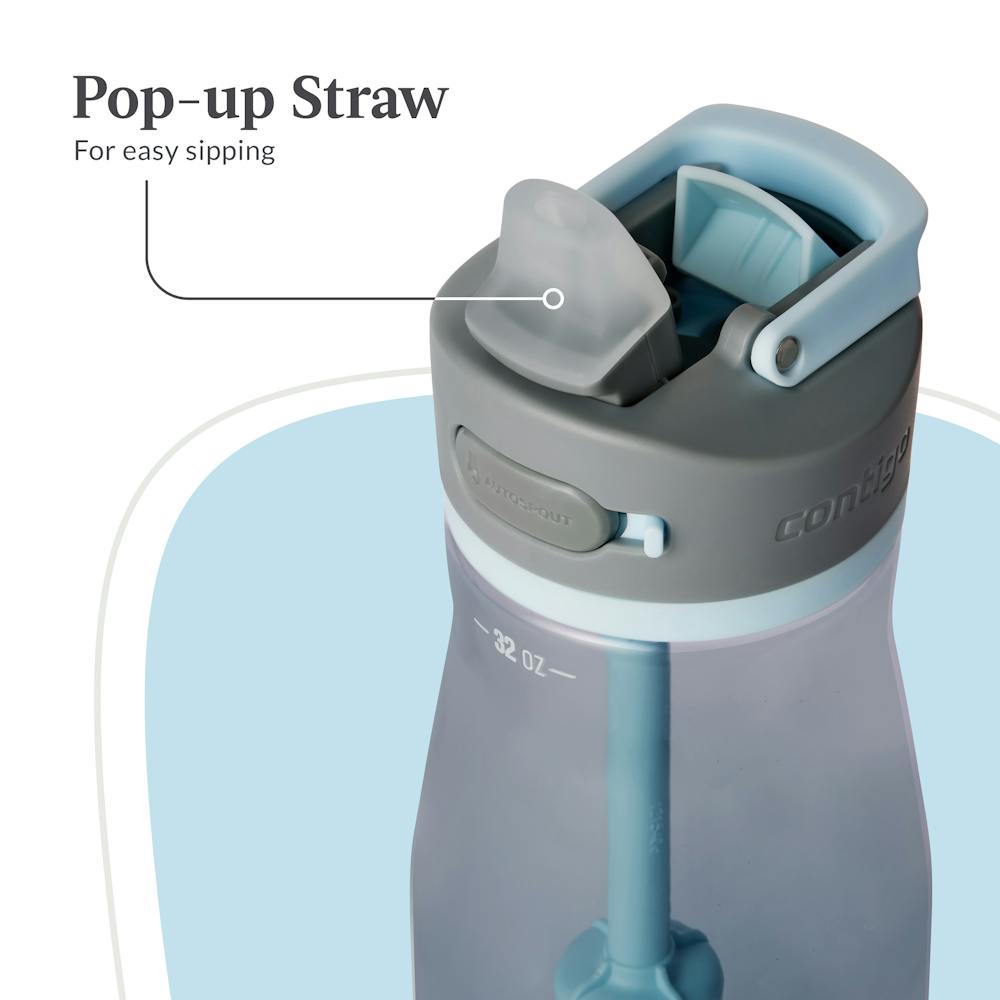 Contigo® Wells Plastic Filter Water Bottle with AUTOSPOUT® Straw Lid, 32 Oz (6OMF)