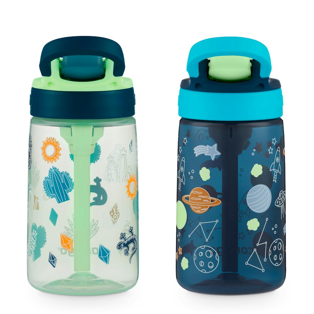 Contigo® Kids Water Bottle with Redesigned AUTOSPOUT® Straw, 14 oz, 2 pack (IAP8)