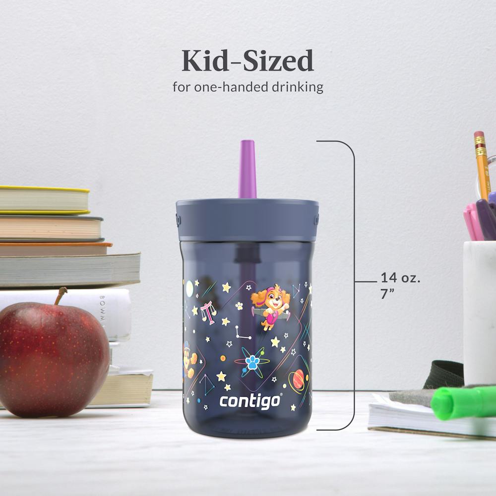 Contigo® Kids’ Leighton Straw Tumbler with Spill-Proof Leak-Proof Lid, 14oz (XKZO)