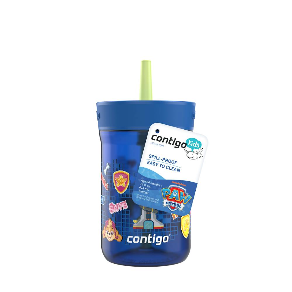 Contigo® Kids’ Leighton Straw Tumbler with Spill-Proof Leak-Proof Lid, 14oz (XKZO)