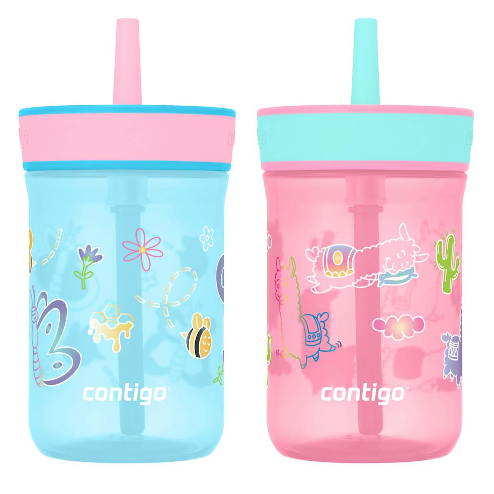 Contigo® Kids’ Leighton Straw Tumbler with Spill-Proof Leak-Proof Lid, 14oz (XKZO)