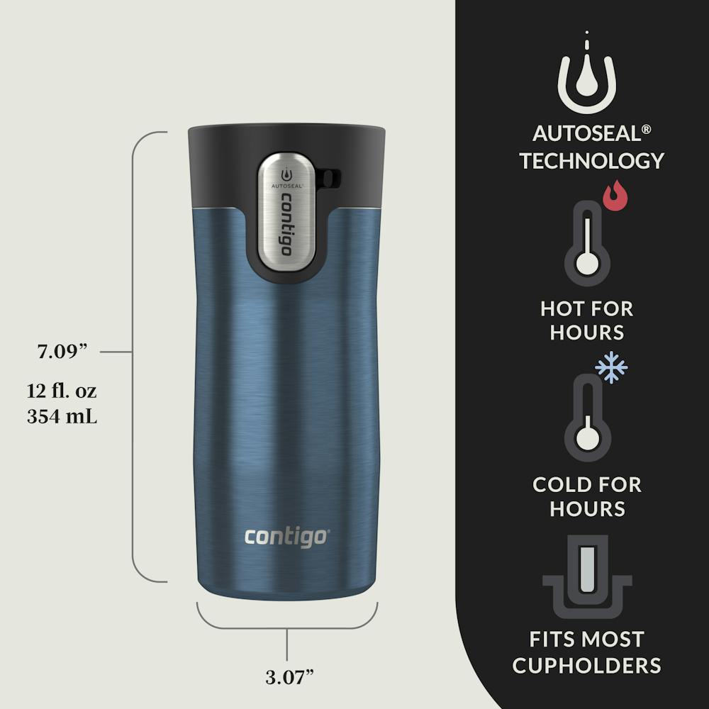 Contigo® AUTOSEAL® West Loop Vacuum-Insulated Stainless Steel Travel Mug with Easy-Clean Lid, 12 oz (XRZ5)