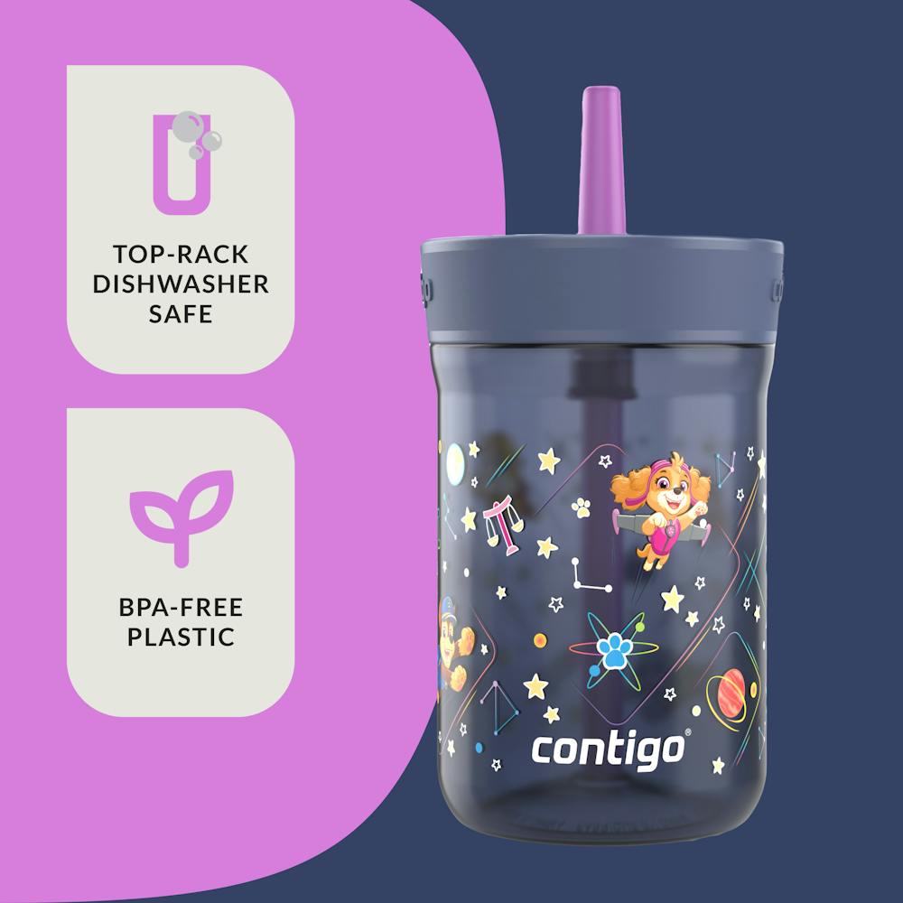 Contigo® Kids’ Leighton Straw Tumbler with Spill-Proof Leak-Proof Lid, 14oz (XKZO)