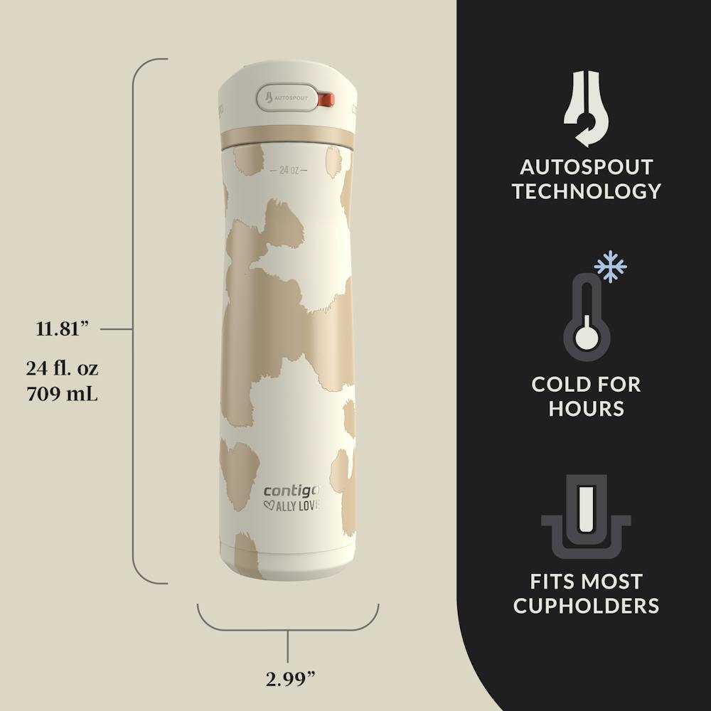 Contigo® x Ally Love Ashland Chill 2.0 Stainless Steel Water Bottle with AUTOSPOUT® Lid, 24oz (0GTU)