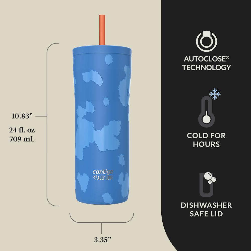 Contigo® x Ally Love Streeterville 2.0 Stainless Steel Tumbler with Straw, 24oz (B74I)