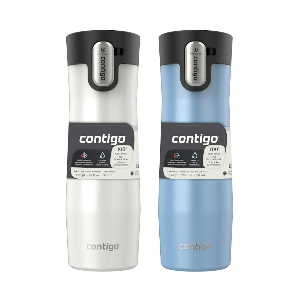 Contigo® AUTOSEAL® West Loop Vacuum-Insulated Stainless Steel Travel Mug with Easy-Clean Lid, 20 oz, 2-Pack (XXF1)