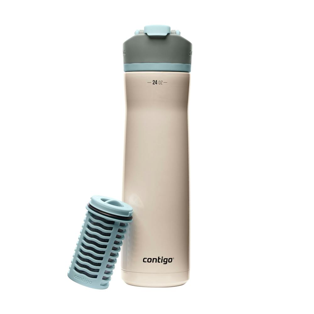 Contigo® Clybourn Chill Freeflow Filtration Stainless Steel Water Bottle with AUTOSEAL® Lid, 24oz (9993)