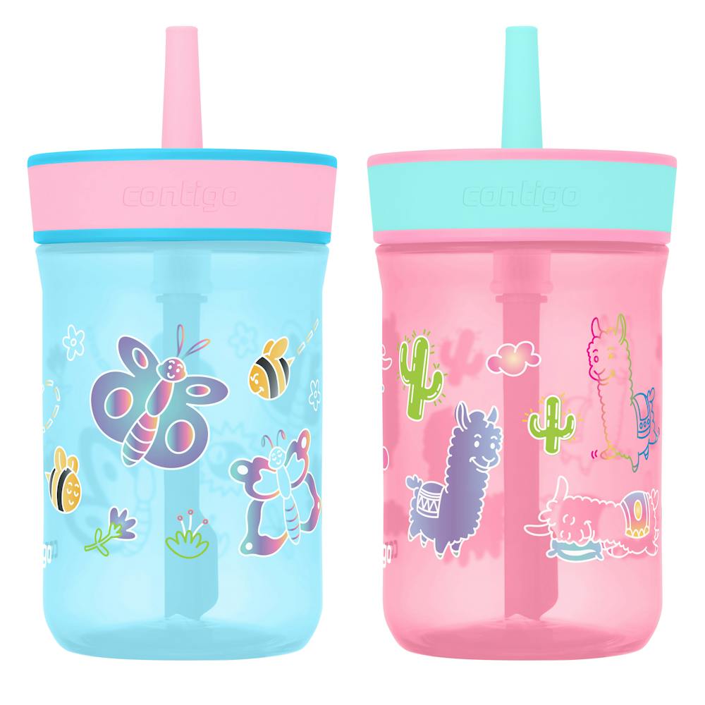 Contigo® Kids’ Leighton Straw Tumbler with Spill-Proof Leak-Proof Lid, 14oz (XKZO)