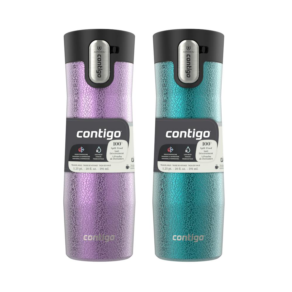 Contigo® AUTOSEAL® West Loop Vacuum-Insulated Stainless Steel Travel Mug with Easy-Clean Lid, 20 oz, 2-Pack (XXF1)