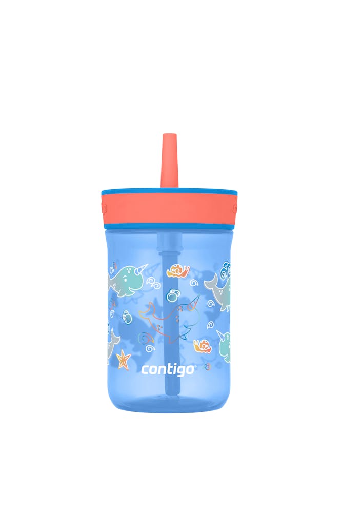 Contigo® Kids’ Leighton Straw Tumbler with Spill-Proof Leak-Proof Lid, 14oz (XKZO)