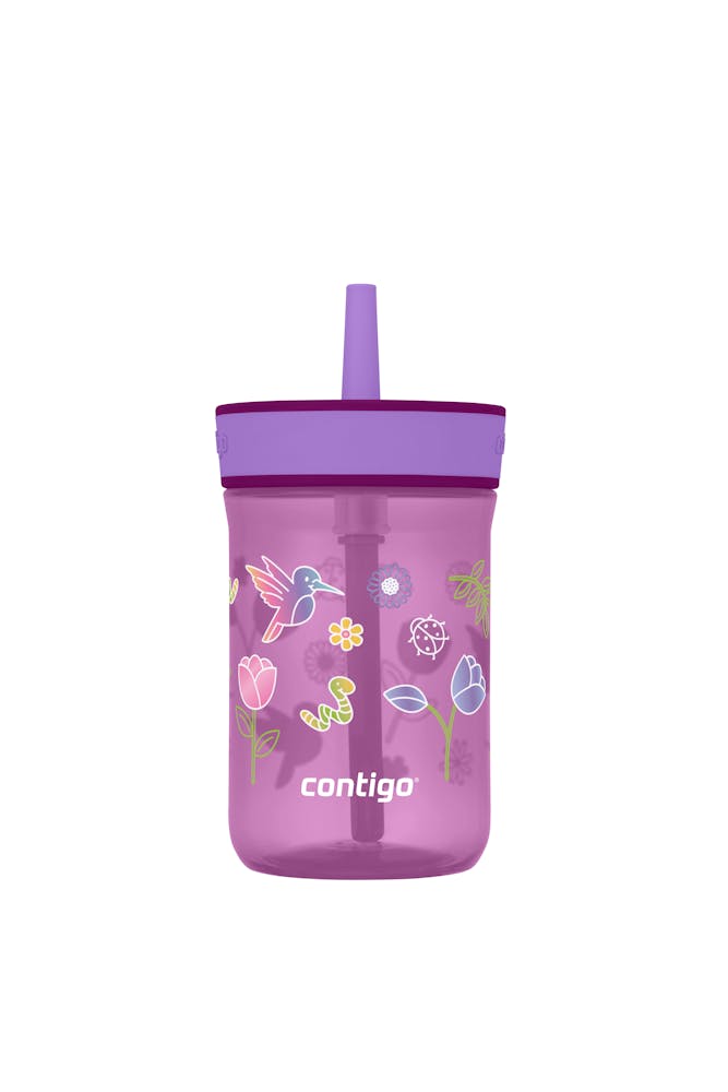 Contigo® Kids’ Leighton Straw Tumbler with Spill-Proof Leak-Proof Lid, 14oz (XKZO)