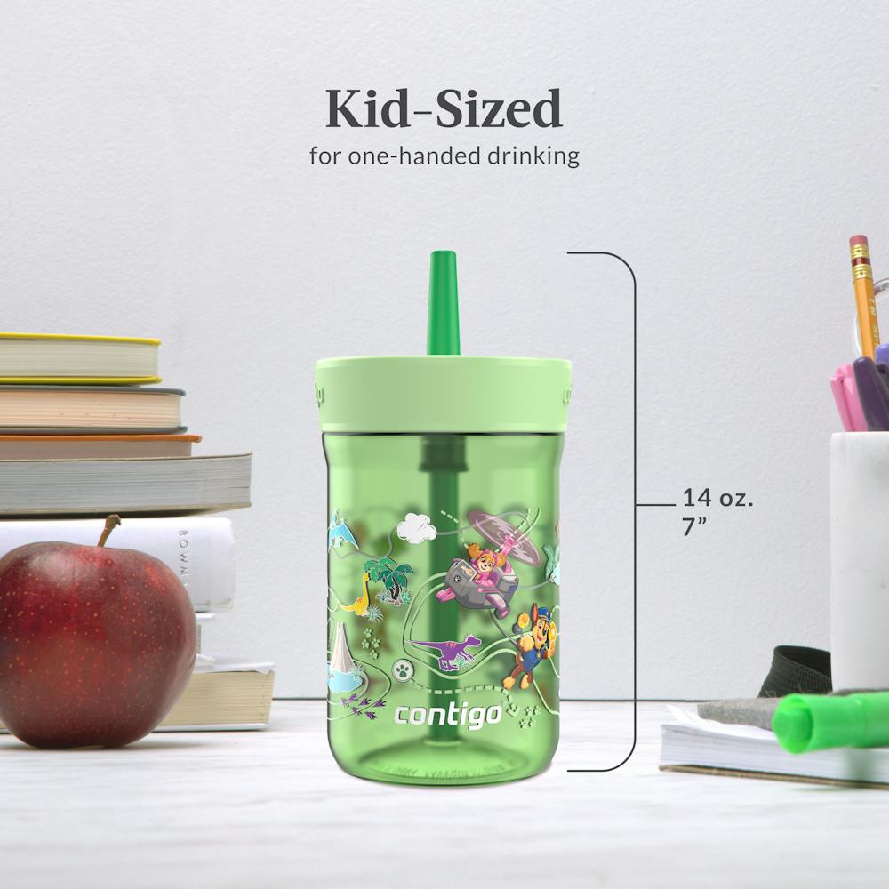 Contigo® Kids’ Leighton Straw Tumbler with Spill-Proof Leak-Proof Lid, 14oz (XKZO)