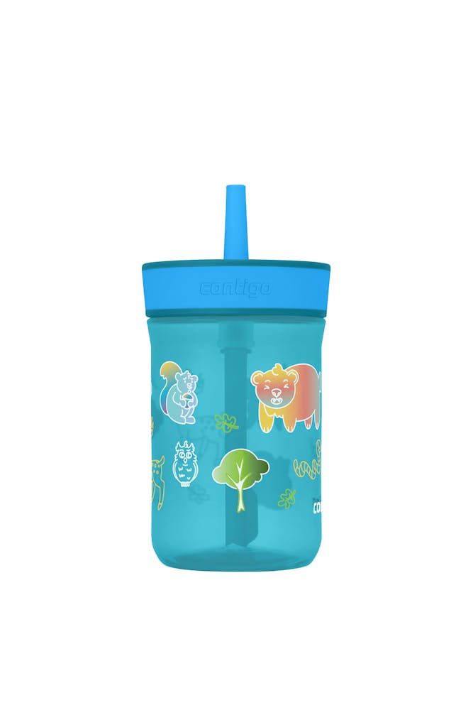 Contigo® Kids’ Leighton Straw Tumbler with Spill-Proof Leak-Proof Lid, 14oz (XKZO)