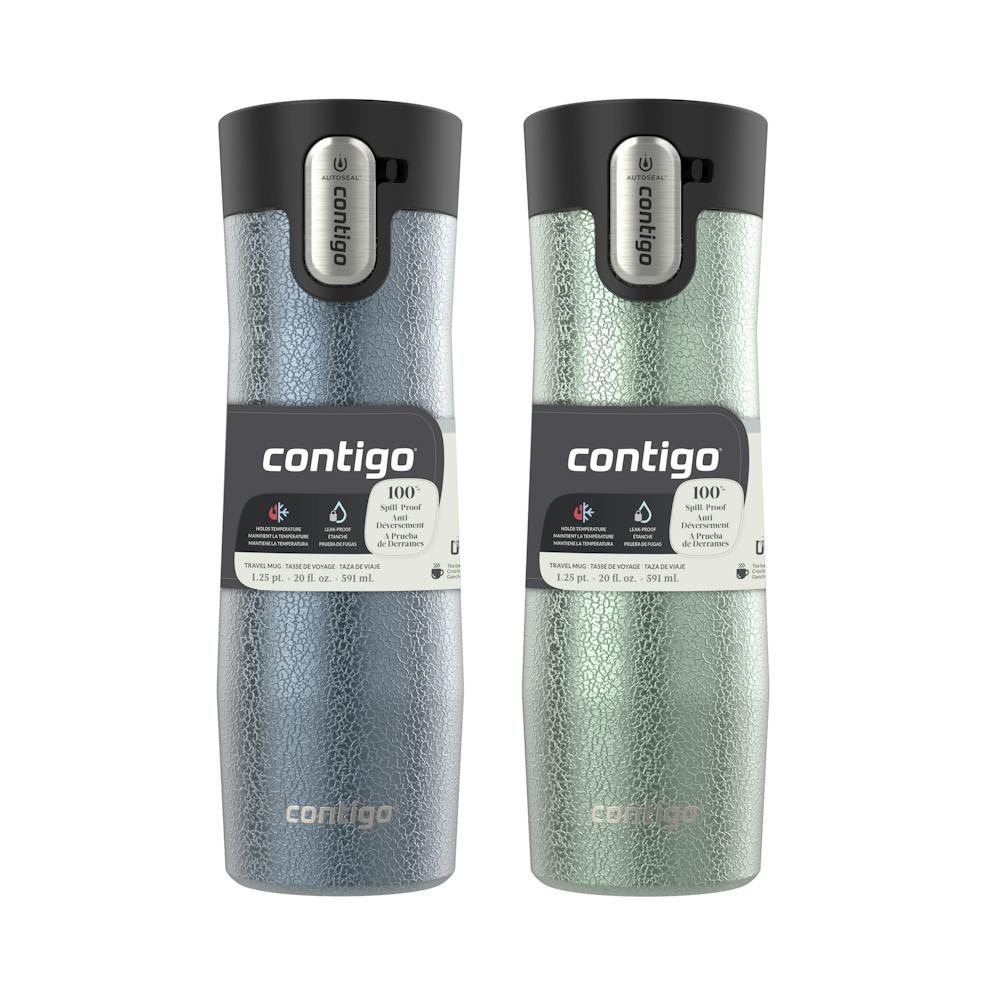 Contigo® AUTOSEAL® West Loop Vacuum-Insulated Stainless Steel Travel Mug with Easy-Clean Lid, 20 oz, 2-Pack (XXF1)
