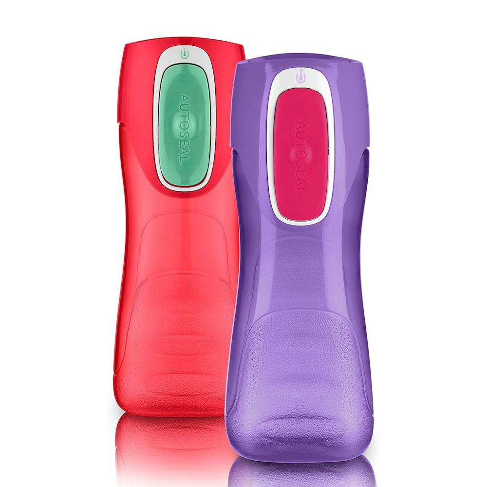 Contigo® Trekker Kids Water Bottle with AUTOSEAL® Lid, 14oz, 2-Pack (3PRY)
