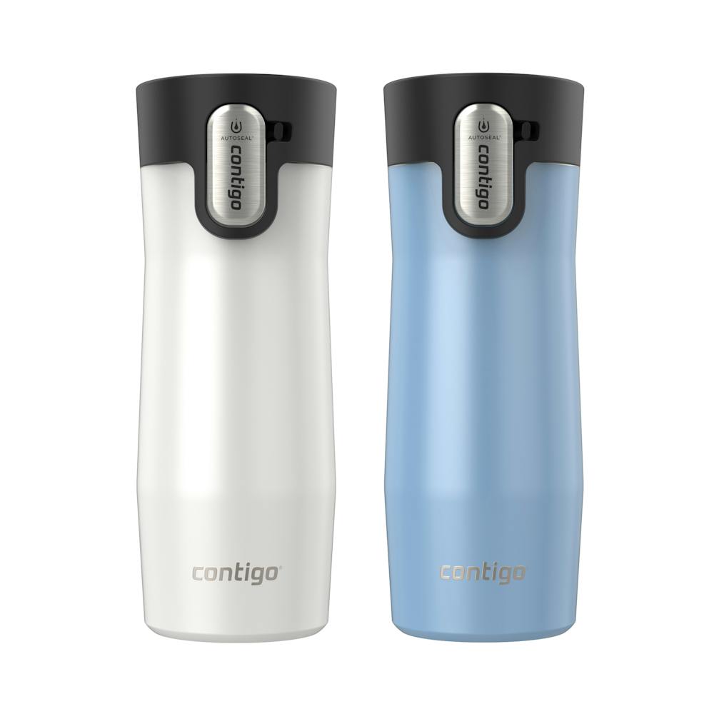 Contigo® AUTOSEAL® West Loop Vacuum-Insulated Stainless Steel Travel Mug with Easy-Clean Lid, 16 oz, 2-Pack (KFNO)