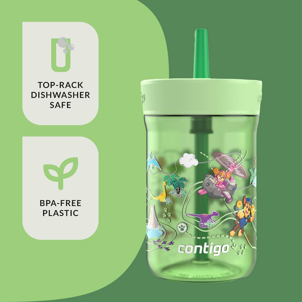 Contigo® Kids’ Leighton Straw Tumbler with Spill-Proof Leak-Proof Lid, 14oz (XKZO)