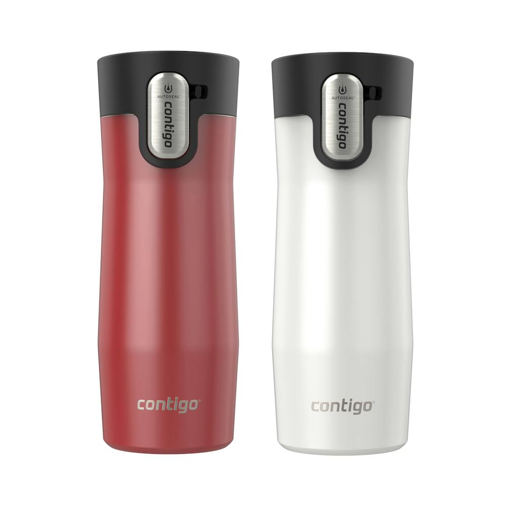 Contigo® AUTOSEAL® West Loop Vacuum-Insulated Stainless Steel Travel Mug with Easy-Clean Lid, 16 oz, 2-Pack (K5UF)