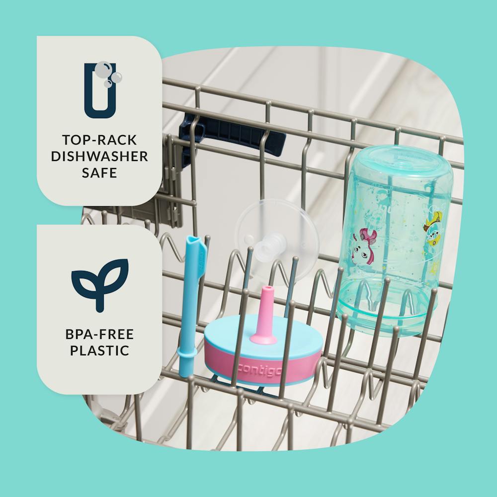 Contigo® Kids’ Leighton Straw Tumbler with Spill-Proof Leak-Proof Lid, 14oz (XKZO)