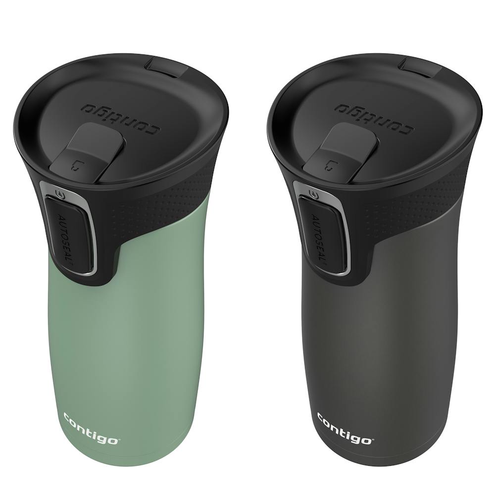Contigo® West Loop 2.0 Leak-Proof Spill-Proof Insulated Stainless Steel Travel Mug, 16oz., 2 Pack (ECJP)