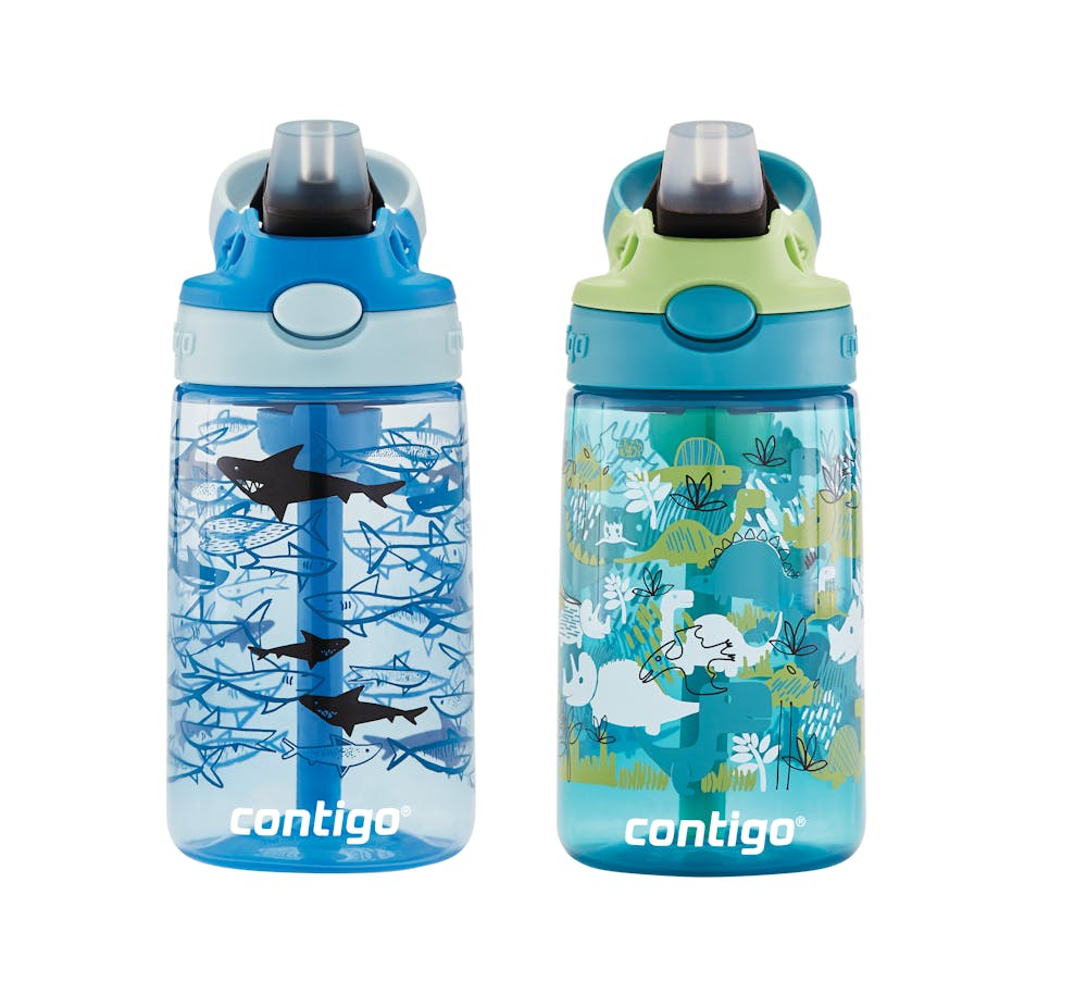 Contigo® Kids Straw Water Bottle with AUTOSPOUT® Lid, 14oz., 2 Pack (LXRW)